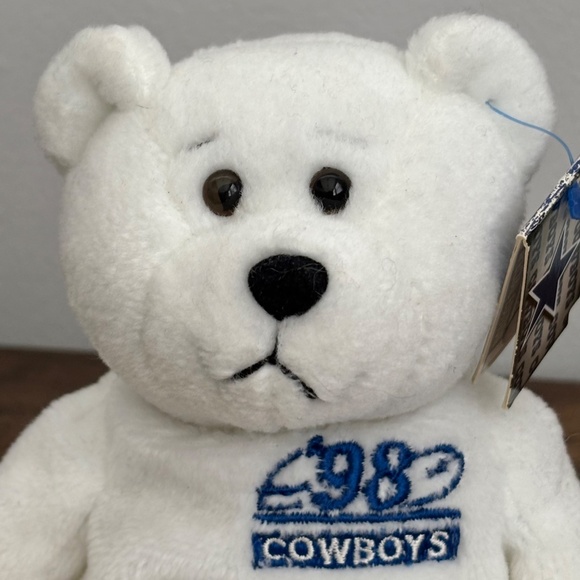 NWT NFL DEION SANDERS 1998 Plush Beanie Bear White #21 Limited  SPECIAL EDITION - Picture 2 of 16